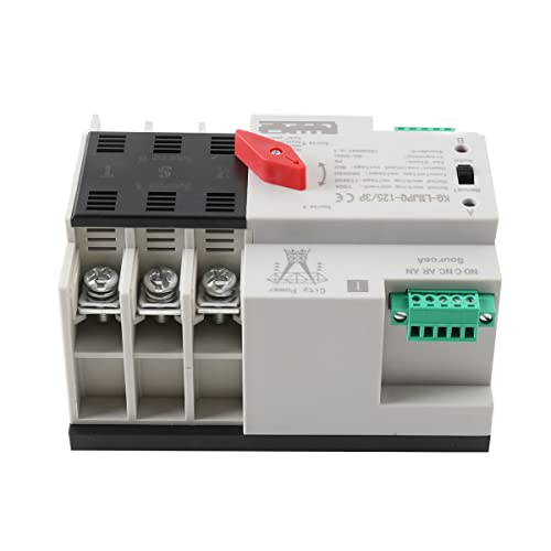 3P 100A Dual Power Automatic Transfer Switch, 110V - size: 3P 100A 110V