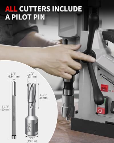 Kolvoii TCT Annular Cutter 1/2" Diameter x 1‑3/8" Depth, Mag Drill Bit - size: 1/2" x 1-3/8"
