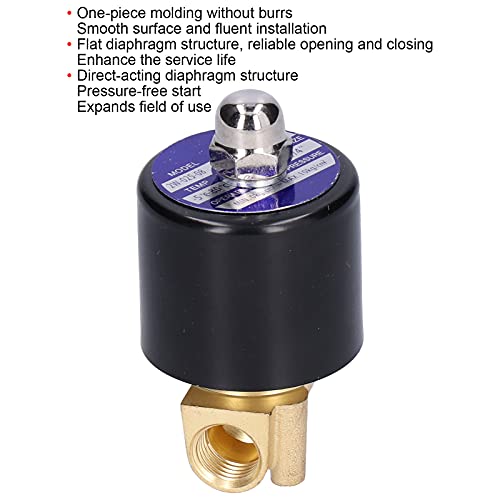 Electric Solenoid Valve, 2W-025-08 Brass Direct Acting Small NC Magnetic Valves for Water for Air for (DC24V)