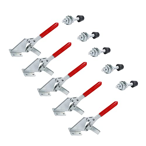Utoolmart Hand Tool Vertical Toggle Clamp GH-101-B Quick Release Clamp 100kg Holding Capacity 5 Pcs - size: GH-101-B 5pcs