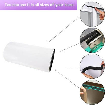 Foam Sheet with Adhesive - 60" x 8" x 1/2" (L*W*T), Black Closed Cell Neoprene Cushion Mat EVA Foam Insulation Padding Soundproof Sheet Roll for Cabinet, DIY Project - color: Black, size: 60" x 8" x 1/2"