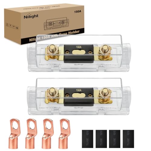 Nilight 2PCS 150A ANL Fuse Holder and ANL Fuses Electrical Protected - color: ANL Fuse, size: 150A