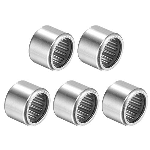 uxcell SCE88 Needle Roller Bearings 1/2-inch Bore 11/16-inch OD 1/2-inch Width Chrome Steel Open End 5pcs - size: 1/2x11/16x1/2"