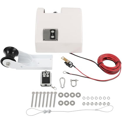 SCITOO 25lbs 12V Electric Anchor Winch with Wireless Remote for Boat Marine