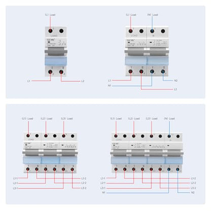 GEYA Manual Transfer Switch Dual Power Manual Conversion Isolation Switch with Indicator DIN Rail Mount(1P-125A-400V) - style: 1P-125A-400V