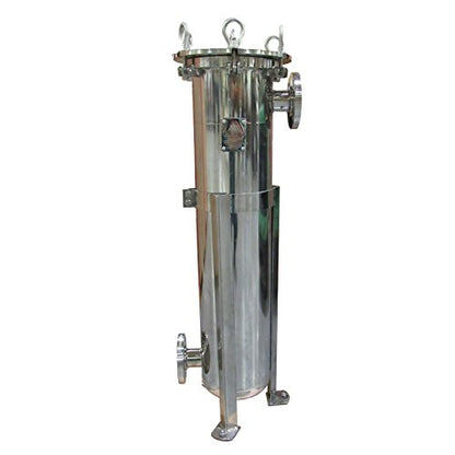 PRM 304 Stainless Steel Bag Filter Housing, #2 Size, 2 Inch Flange Inlet/Outlet, 150 PSI Max. Pressure, Bolt Plate Top