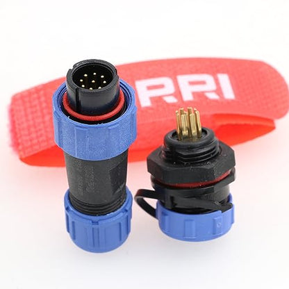 Weipu SP13 9Pin Waterproof Connector Industrial Plastic Aviation Circular Threaded Waterproof Electrical Connector for LED Lights - size: 9 Pin