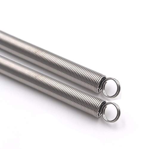 2Pcs Zinc Plated Steel Wire Extension Spring 15 Inch