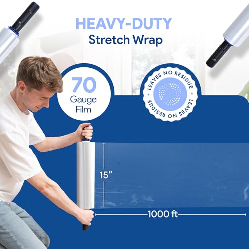 International Plastics Co. 15" Plastic Stretch Wrap with Extended Handles - size: 2 Pack, style: Extended Handles