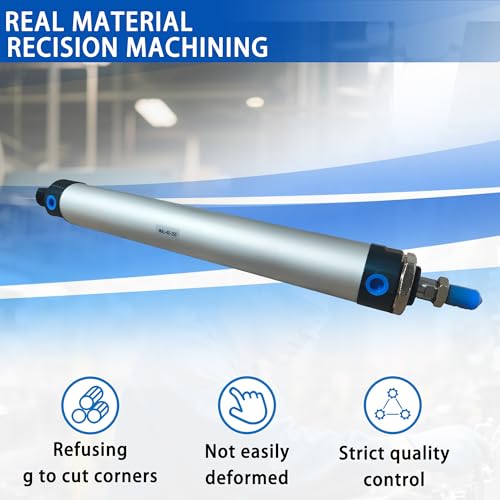 CG WEITENG Pneumatic Mini Pneumatic Cylinder MAL Single Rod Aluminum Double Acting Pneumatic Cylinder 40mm Bore 250mm Stroke(MAL40x250) - color: MAL-40 mm, size: 250 mm