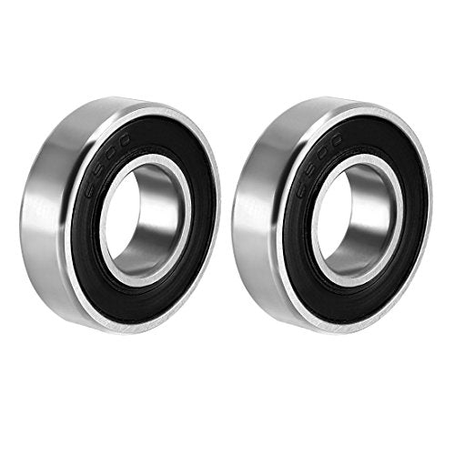 uxcell Deep Groove Ball Bearings Double Sealed 10mm x 22mm x 6mm Carbon Steel Bearing 2pcs - size: 10 mm x 22 mm x 6 mm