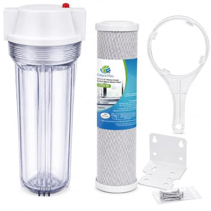 CFS Water Filter Housing Kit, 10 x 2.5 in, 3/4 in NPT, Carbon Block - size: 10 x 2.5 in, 3/4 in NPT