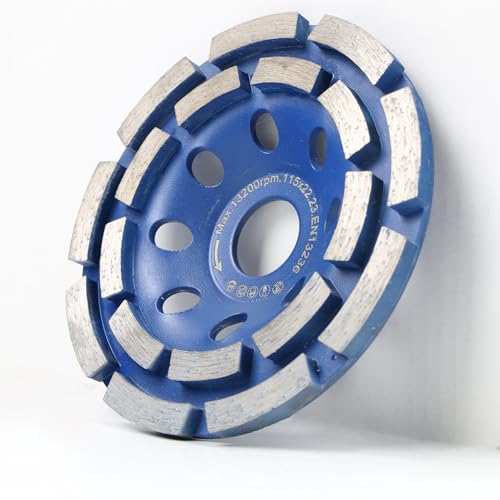 HERZO Diamond Concrete Grinding Wheel 4 1/2 inch,Angle Grinder Segment Wheels Cup for Polishing and Cleaning Stone Concrete Surface, Cement, Marble, Rock, Granite, and Thinset Removing 115mm - style: 115mm Blue