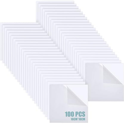 Pangda 100 Pcs 3.94x3.94'' Clear Acrylic Sheets Square Board, 0.04'' Thick - size: 0.04'' Thick