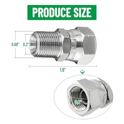 10PCS Hydraulic Adapter Fitting: 3/8" NPSM Female x 3/8" NPTF Male - size: 3/8" NPSM Female x 3/8" NPTF Male