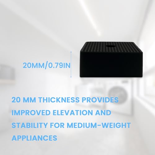 4 Pack 2×2×0.8 Inch Thick Rubber Anti-Vibration Pads & Shock Absorbing Pads - size: 50X50X20mm