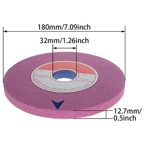 Utoolmart Bench Grinding Wheels Chrome Corundum 80 Grit for Surface Grinding 1pcs - size: 80#