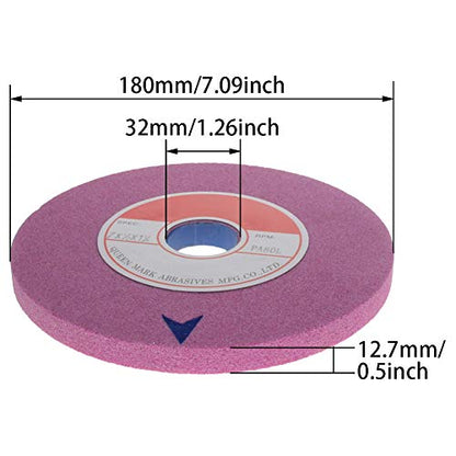 Utoolmart Bench Grinding Wheels Chrome Corundum 80 Grit for Surface Grinding 1pcs - size: 80#