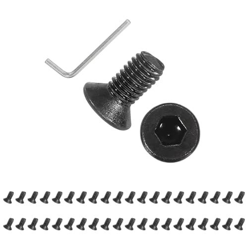 PATIKIL M3x6mm Flat Head Socket Cap Screws Carbon Steel Hex Spanner 100Pcs - size: M3x6 mm