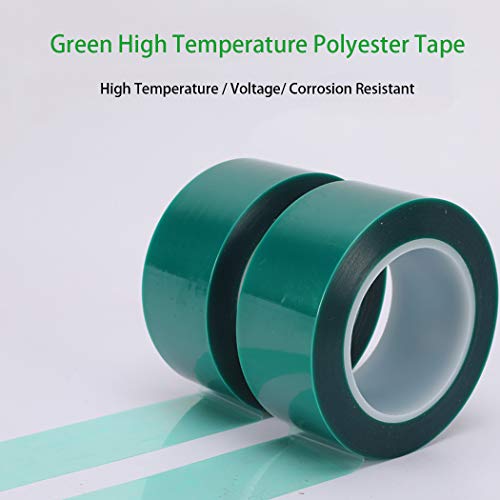 APT 2 Mil Polyester Tape With Silicone Adhesive, PET High Temperature Tape, 3.5 Mil Thickness for Powder Coating, E-Coating (1, 1.5" x 72Yds) - size: 1.5" x 72Yds