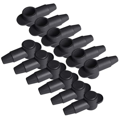 Ampper Silicone 1/4", 5/16" Stud Terminal Cover Fit 6-1 Gauge, Black 12 Pc - color: Black, size: 1/4" & 5/16" Stud M