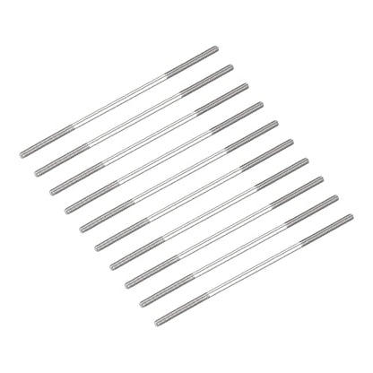 METALLIXITY Double Ended Stud Screws (M3 Thread 90mm Length) 10pcs, 304 Stainless Steel Dual Threaded Rod Bolts - for House Maintenance - size: M3x90mm