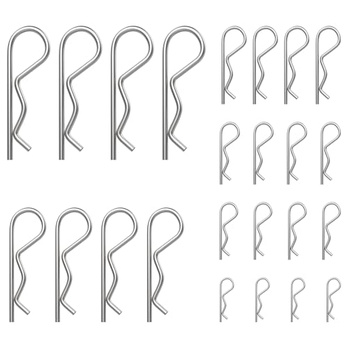 SDTC Tech 24 PCS R Clips Cotter Pin Spring Fastener Assortment Kit - size: 24pcs R cotter pins
