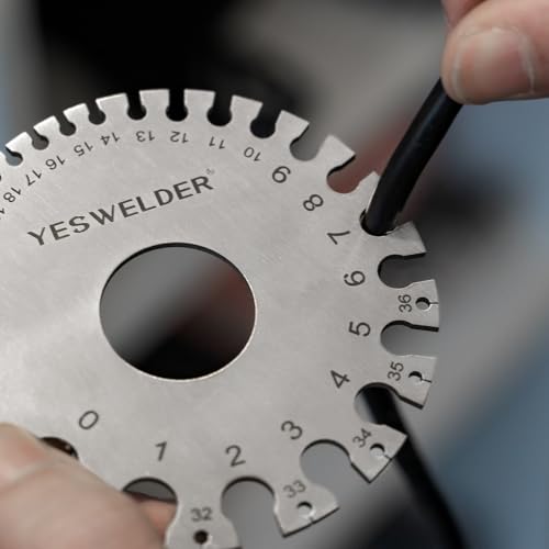 YESWELDER Round Dual Sided Metal Sheet Gage & Thickness Gauge