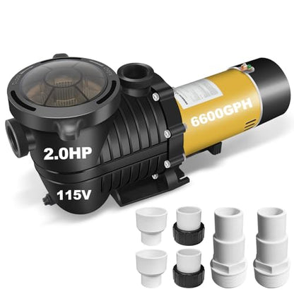 Pool Pump 2.0HP 115V Two Speed Above Ground Pool Centrifugal Pumps - color: Jongquil Yellow