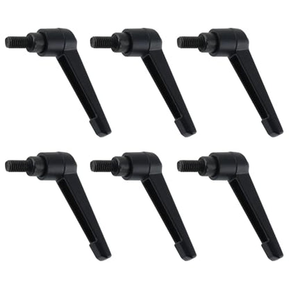 Clamping Lever Handles M6 x 12mm Push Button Ratchet Lever Male Threaded Stud Adjustable Handles Hand Knobs Rotating Screw Handles Bolts with Locking Lever -6pcs - size: M6 x 12mm