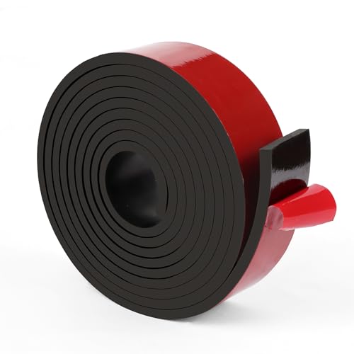 WochiTV Adhesive Solid Rubber Strips, 2" Wide x 1/4" Thick x 120" Long Self Stick Black Neoprene Rubber Rolls Perfect for DIY Insulation Cushion Gasket, Sealing, Liner, Weather Striping - size: 2" W X 120" L, style: 1/4" Thick Adhesive
