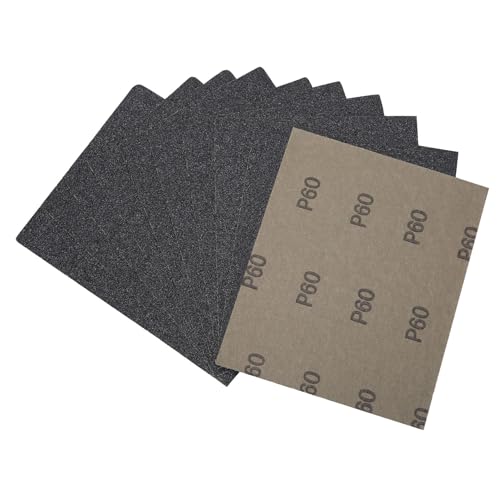 MAXMAN 1/4 Sheet Sandpaper, 4.5" x5.5" 60 Grit Silicone Carbide, for Wood - style: 60 grit