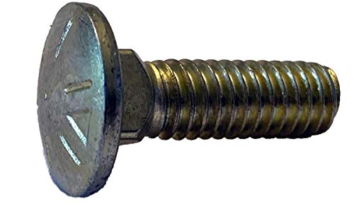 Small Parts 3740C8 3/8"-16 X 2-1/2" Carriage Bolt Grade 8 Fully Threaded Zinc Yellow (Pack of 10)