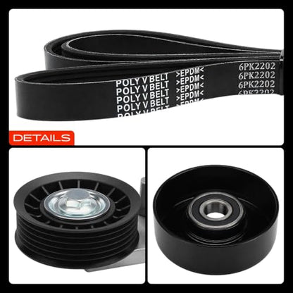 A-Premium Engine Serpentine Belt Drive Kit Compatible with Ford, Mazda 4.0L