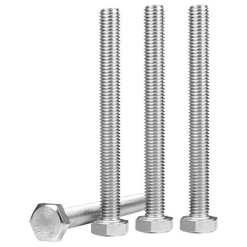 5 Pcs M10 Hex Bolts M10-1.5 x 100mm Hex Head Screw Bolt - size: M10 -1.5x 100mm