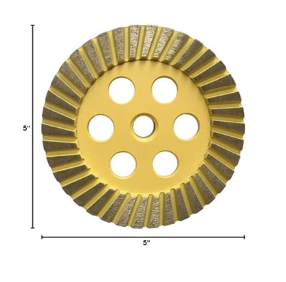 5" Grinding Wheels for Concrete, Granite, and Marble, #60/80 Grit - style: 5" Diameter
