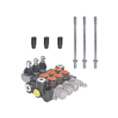 findmall 3 Spool Hydraulic Directional Control Valve 13GPM 3600PSI - size: 13 GPM, style: 3 Spool