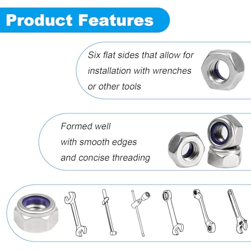 150PCS M3 Locknuts M3x0.5mm Nylon Insert Hex Lock Nuts - size: M3x0.5mm;150 PCS