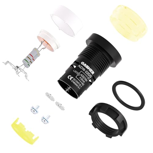 GASHER 10PCS 110V 20mA Energy Saving Indicator Light Yellow - color: Yellow