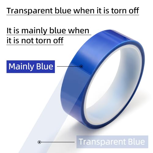 5 Rolls Blue Heat Resistant Tape 0.8" x 108ft