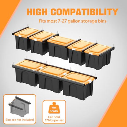 Ultrawall Overhead Garage Storage Rack, Heavy Duty Ceiling Storage Rack - style: For 5 Bins