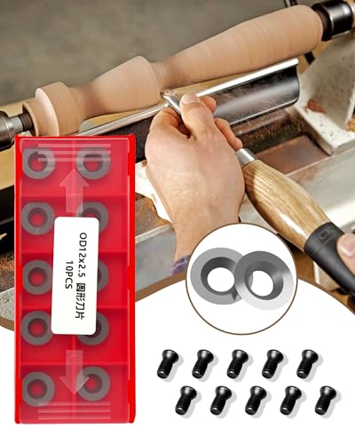10Pcs 12mm Round Carbide Inserts, Indexable Replacement Cutters Inserts - size: 12mm