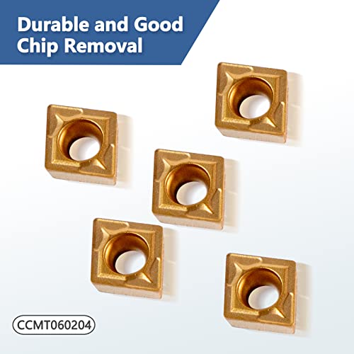 Carbide Lathe Tools -Lath Threading Bit Set 15pcs - 5pcs 1/4”~1/2" S06K/S07K/S08K/S10K/S12M-SCLCR06 Turning Holder Boring Bars / 10pcs Golden Inserts CCMT060204 - color: S06K/S07K/S08K/S10K/S12M-SCLCR06+10pcs inserts