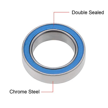 uxcell 6700-2RS Deep Groove Ball Bearing 10x15x4mm Double Sealed ABEC-3 Bearings 2-Pack - size: 10x15x4mm