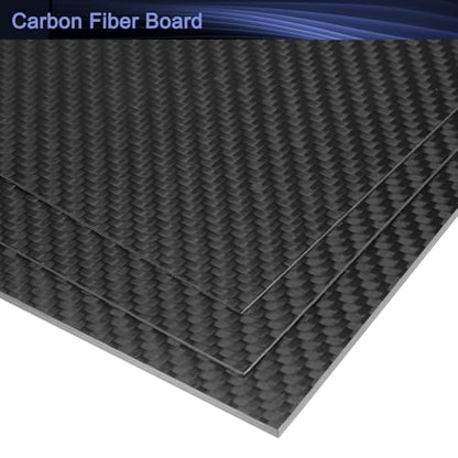 MECCANIXITY 2 Pcs 3K Carbon Fiber Plate Panel Sheets, 200 x 100 x 0.5mm Carbon Fiber Board Plate Flexible for RC Aircraft, Model Car, Auto Parts (Twill Matte) - size: 200 x 100 x 0.5mm