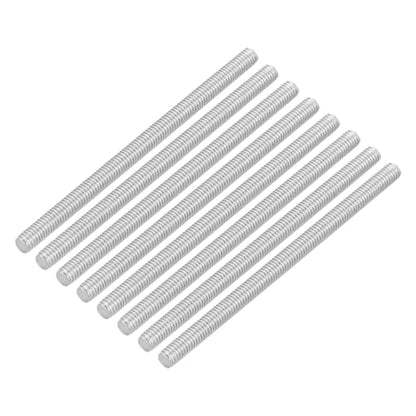uxcell 8Pcs Fully Threaded Rod, M3 x 50mm 304 Stainless Steel Right Hand Thread Bar Studs M3-0.5 Thread Pitch for Furniture Machinery Assembly - size: M3 x 50mm