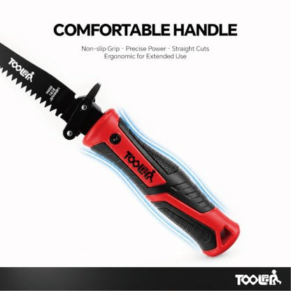 8-In-1 Multi Blades Hand Saw, Drywall, Hacksaw, Jab Saw & Wood Cutter Tool - color: 8-in-1 Red