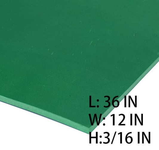 Neoprene Rubber Sheet Solid Rubber Strips Roll Mat PadInsulation High Temperature Rsistant for DIY Gaskets, Pads, Sealing, Cushion (Green, 12" X 36" X 3/16" (.187")) - color: Green, size: 12" X 36" X 3/16" (.187