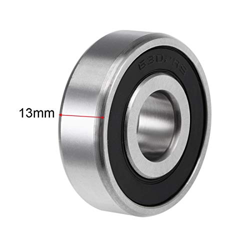 uxcell 6302-2RS Deep Groove Ball Bearings Z2 15mm X 42mm X 13mm Double Shielded Carbon Steel 2pcs - size: 15mmx42mmx13mm