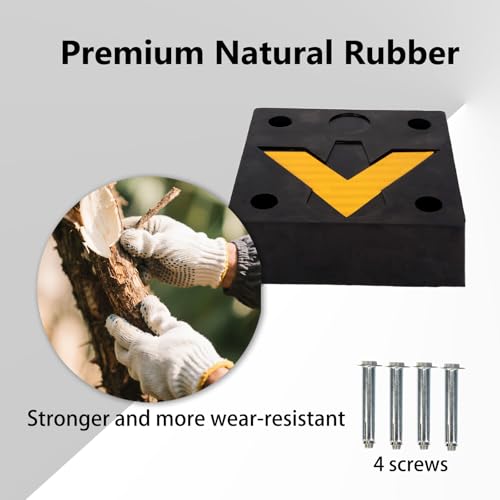 Rubber Dock Bumpers 11.8" x 11.8" x3.9" with Mounting Holes - size: Square Shape